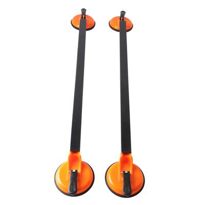 2 Pcs 36.22 Inch Car Roof Rack Cross Bars Square Steel Tube Suction Mount Rooftop Cargo Luggage
