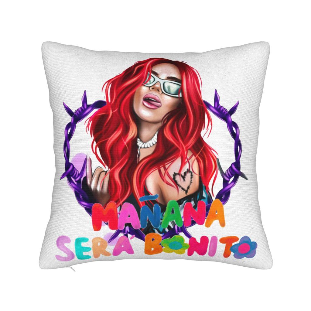 Manana Sera Bonito Sirenit Karol G Pillowcase Soft Fabric Cushion Cover Decorative Throw Pillow Case Cover Sofa 45X45