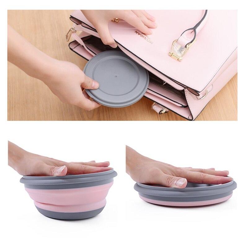 3pcs/set Silicone Folding Folding Portable Bento Lunch Box for Adult Bowls | Lunch Boxes (Green)