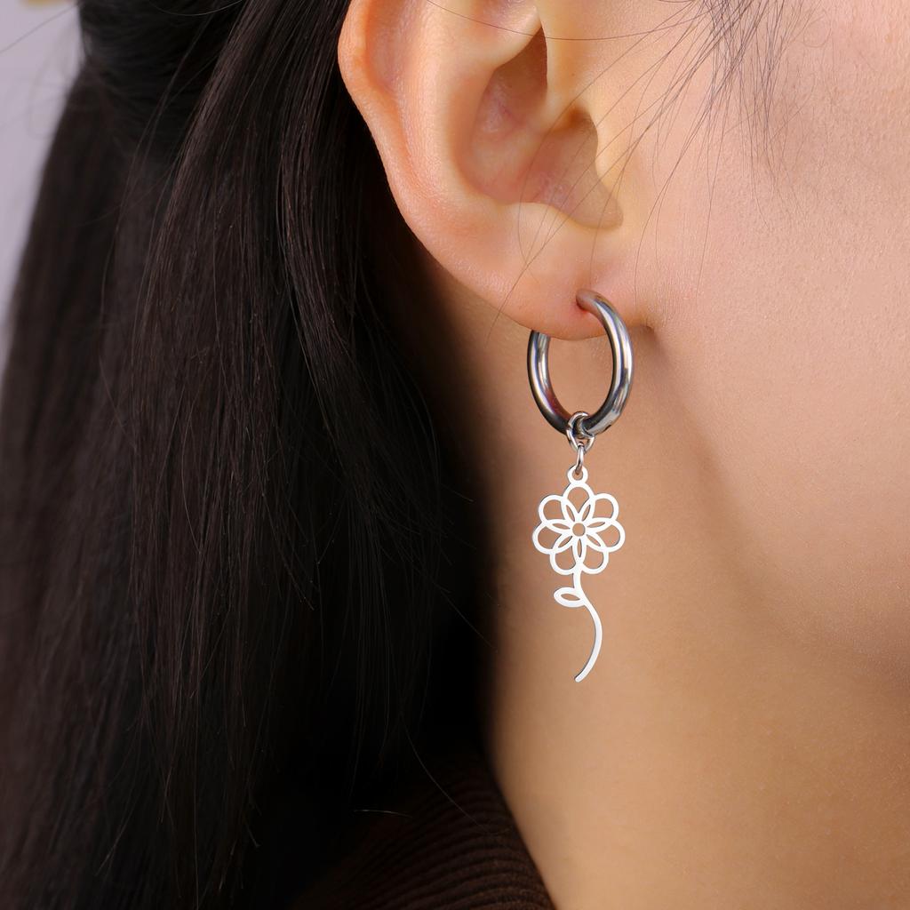 Cazador Blumen Hängeohrringe für Damen Mädchen 2026 Schmuck Edelstahl Hängeohrringe Muttertagsgeschenke Neu Großhandel