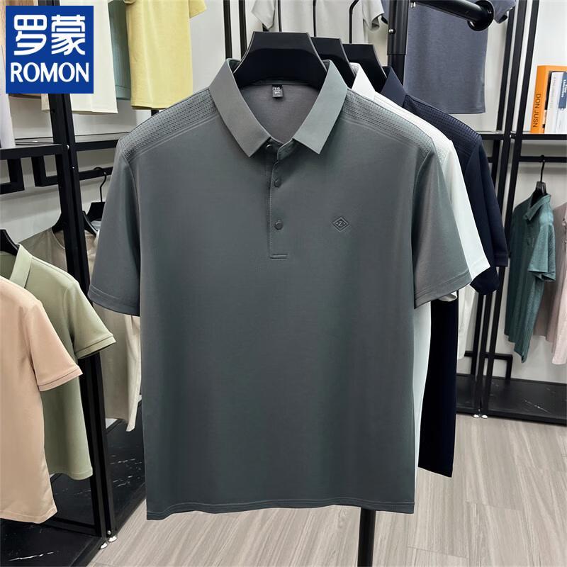 Romon Men s Quick-Dry Business Casual Polo Shirt 4XL