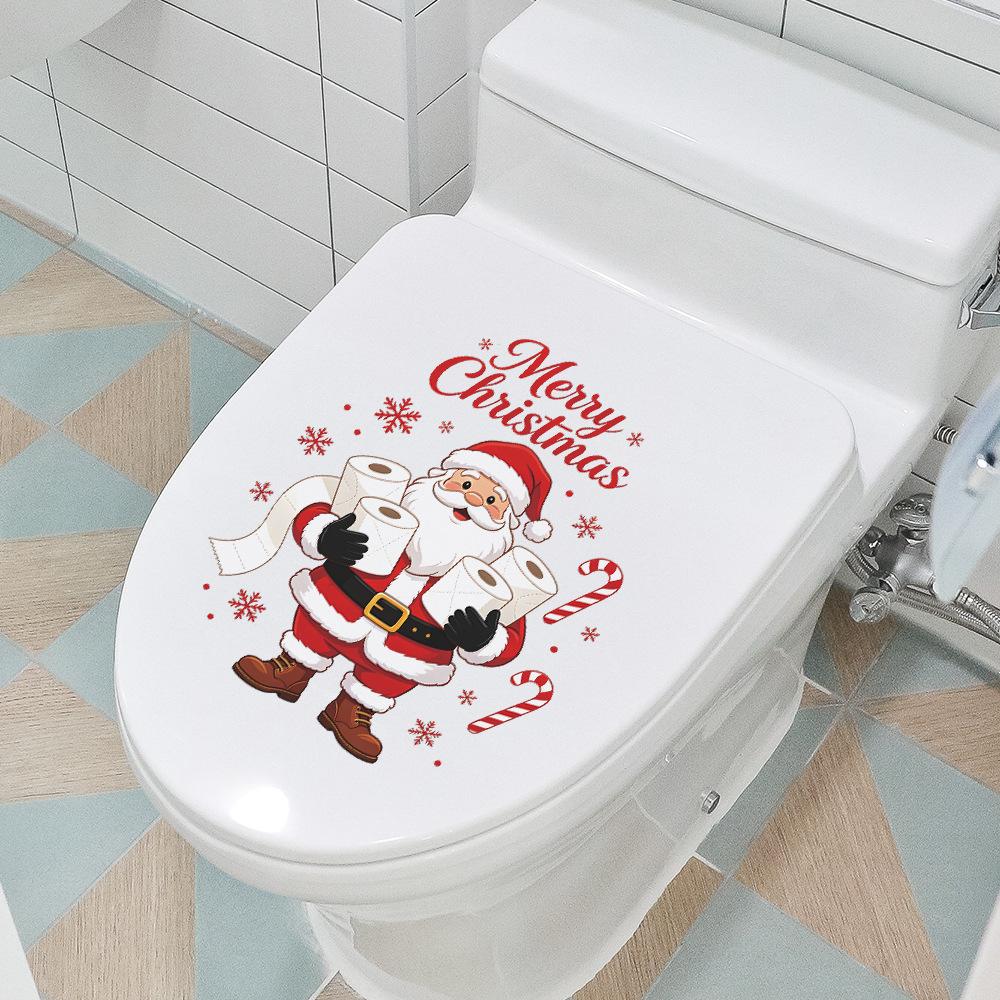 Merry Christmas - Fun Stickers - Santa Claus - Bathroom - Toilet Decoration - Wall Decor
