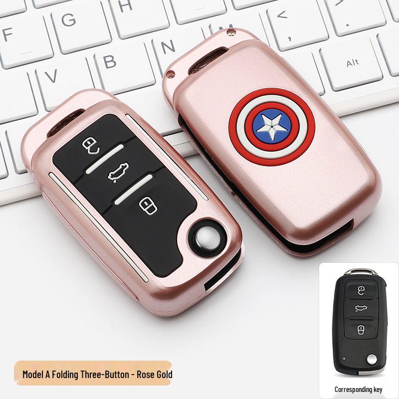 Volkswagen Key Case: Stylish Design with Buckle & Personalized Decoration