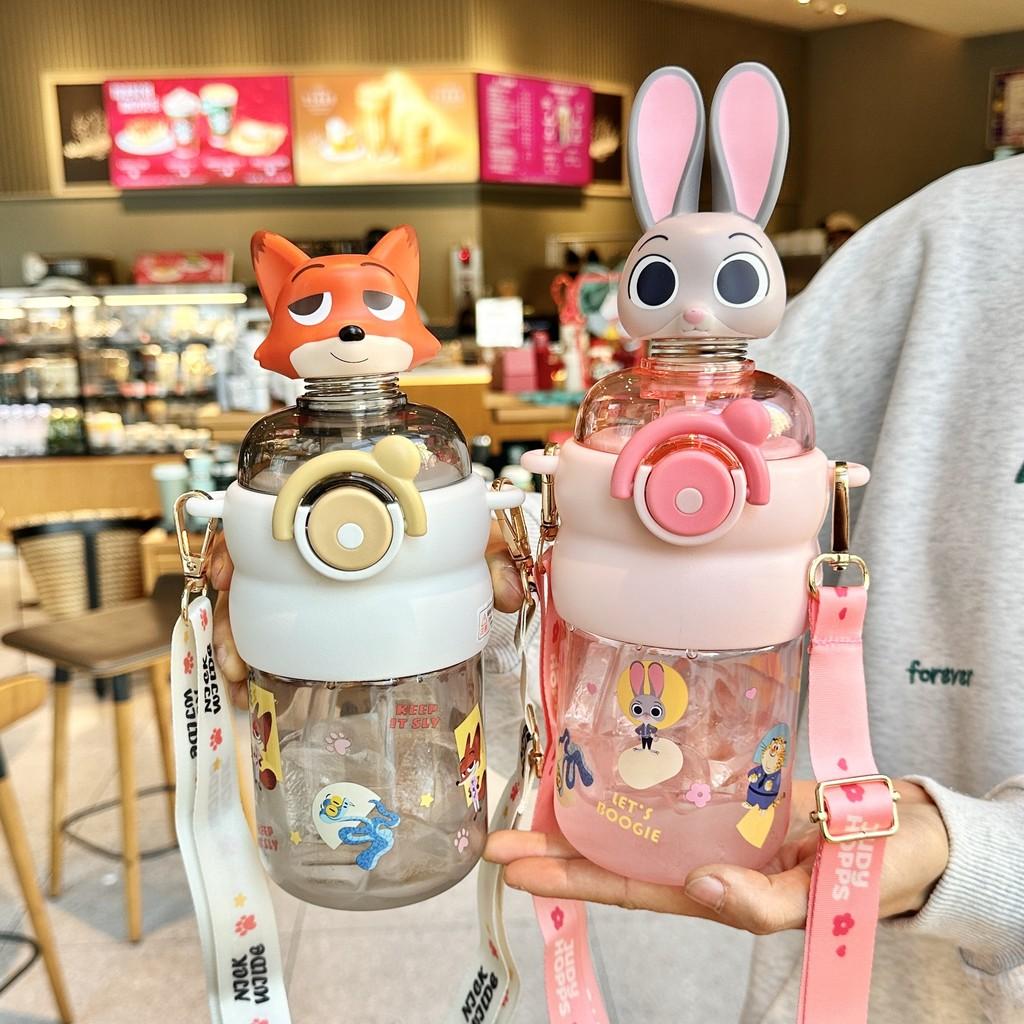 Zootopia Kids Straw Cup With Locking Lid And Tritan Material For School Or Travel Use