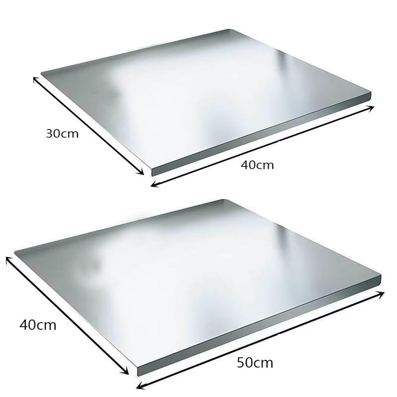 304 Stainless Steel Cutting Board Food Grade Chopping Boards Heavy Duty Kitchen Boards Anti-Slip Mat for Meat Vegetables Bread