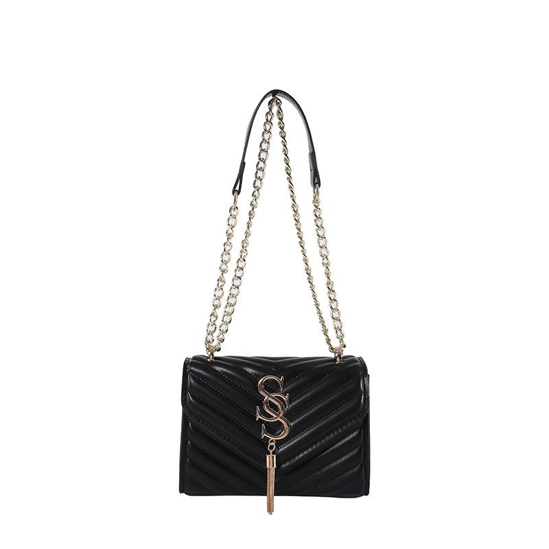 Bolso Bandolera de Moda con Puntada de Sarga Bolso de Mano Nuevo Moderno Simple Bolso de Moda para Mujer