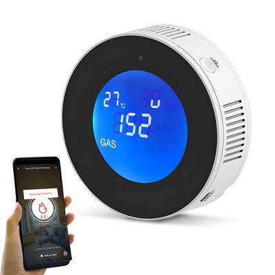 1 Pack WiFi Erdgas Lecksucher für Home Gas Alarm und Monitor mit LCD Display Bildschirm Real