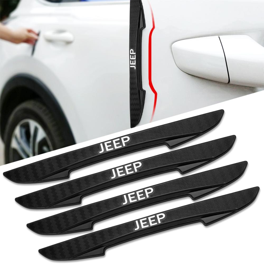 4 PCS Car Door Corner Cover Bumper Crash Protector Anti-Crash Scratch Accessories for Jeep JPB Renegade Wrangler jk Compass Gran AKT1