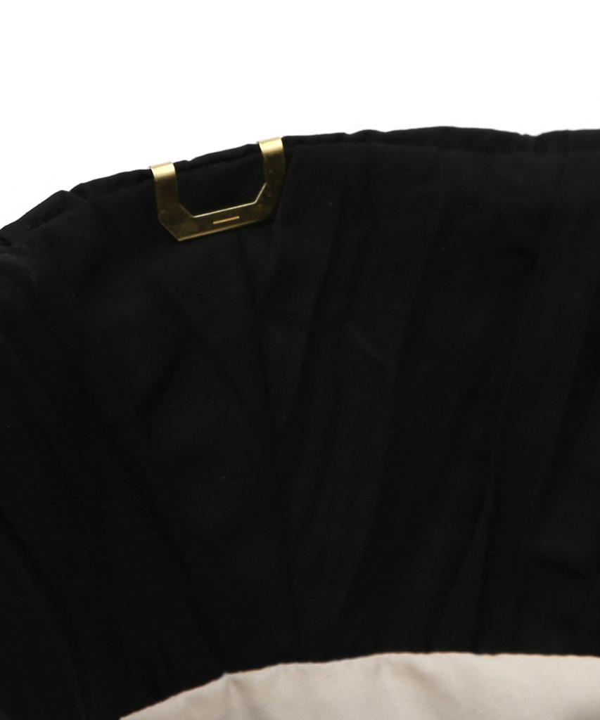 Eondeokeonteulolseutyudio Pleats Summer Bucket Hat Stand Bucket / Pleats Wave / Black Water