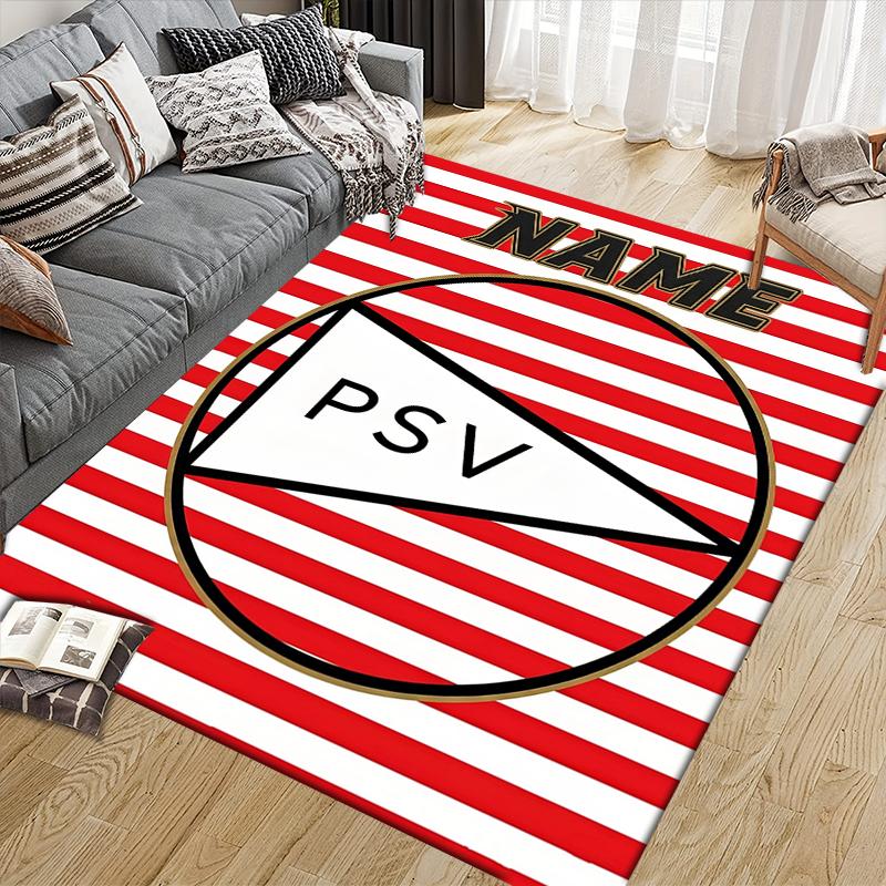 Custom Name,PSV Home Sofa Decoration for Living Room & Bedroom, Non‑Slip Play Flannel Floor Mat for Game Room