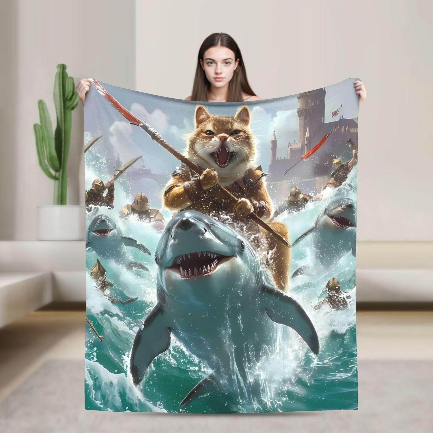 280gsm Warrior Squirrel Blanket - Lightweight Soft Machine Washable Throw 70x100cm