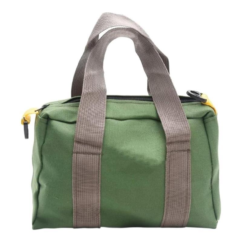 652F Wide Mouth Canvas Tool Waterproof Storage Canvas Tool Bag For Mechanics Plumbers Electricians