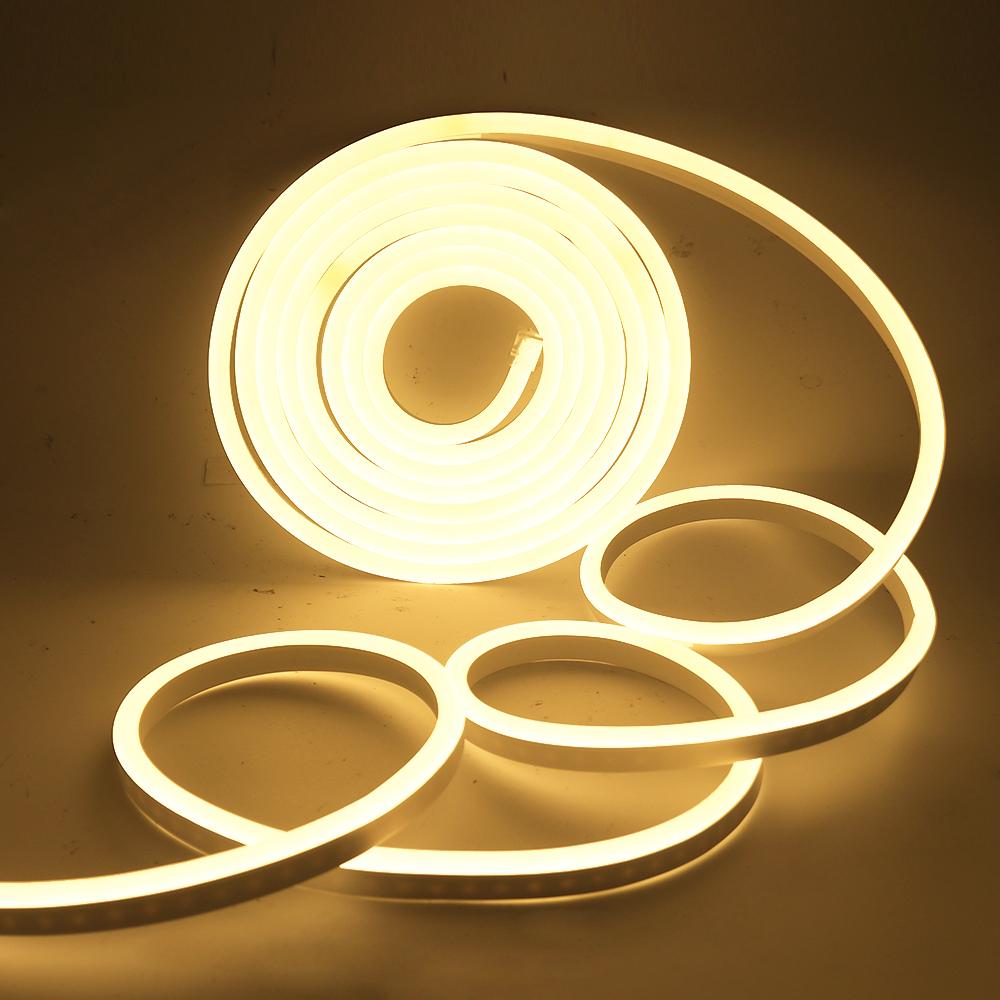 220V Neon Light Flex LED Strip SMD2835 120Leds/m Waterproof Garden Lighting Neon Ribbon Warm Cool White Flexible Neon Sign