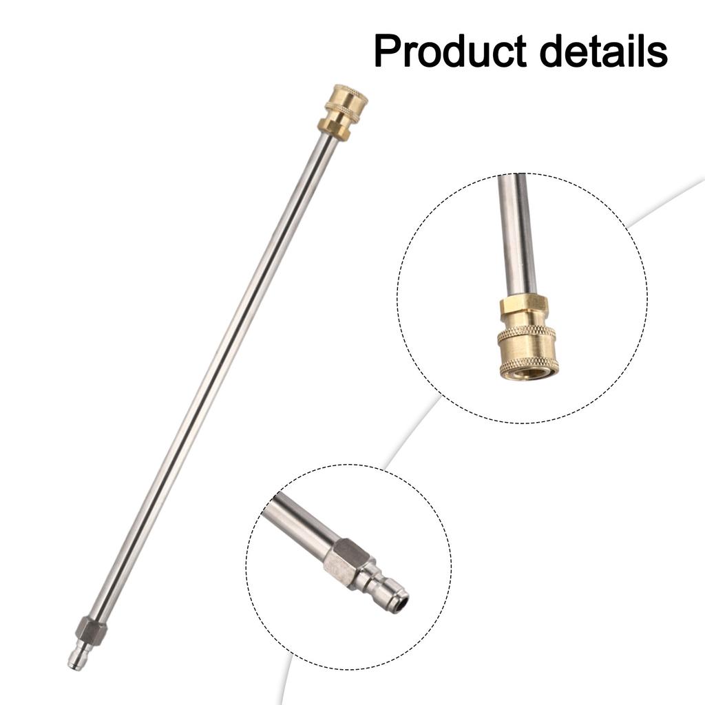 Weitgehend kompatibles Hochdruckreiniger-Werkzeug Edelstahl-Verlängerungsrohr, das mit den meisten verfügbaren Aufsätzen funktioniert