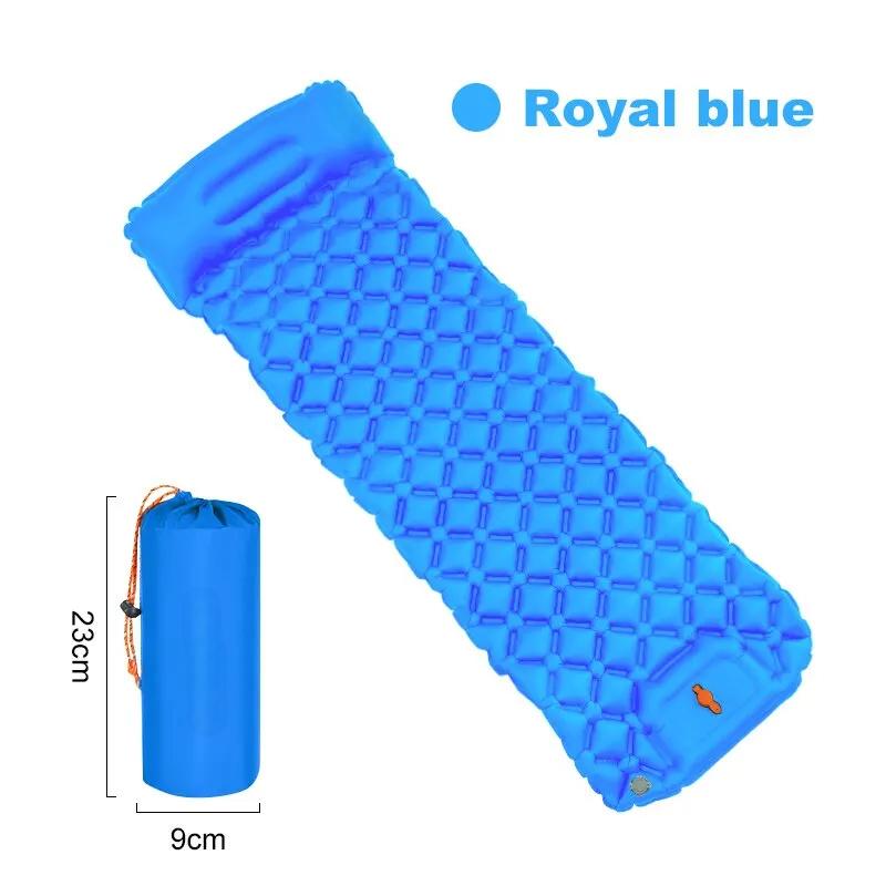 

Camping Air Mattress with Built-in Pump - Ultralight Inflatable Sleeping Pad for Hiking Backpacking Travel Comfort королевский синий