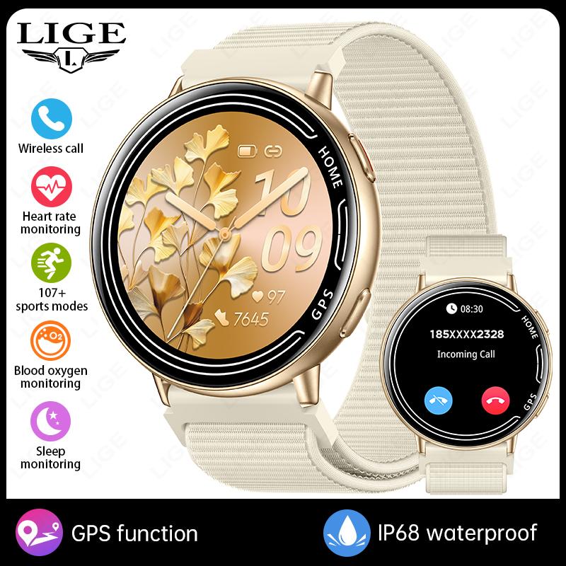 GPS Smart Watch Heart Rate Monitoring Bluetooth Call Outdoor Sports 1ATM Waterproof 1.39 Inch Screen Men Woman Smartwatch