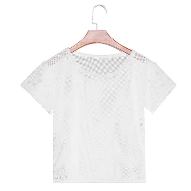 

Женская сетчатая рубашка для йоги, женская рубашка для бега, быстросохнущая спортивная одежда для фитнеса, тренажерного зала, майка XL белый