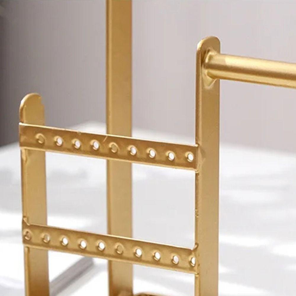 Hanging Hook Jewelry Display Rack Metal Necklace Storage Rack Earrings Display Stand Bangle