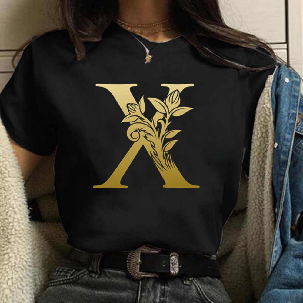 

Golden LeavesA To Z Letters Oversize Tshirt Daily Activities Shortsleeved Shirt Oversize Fashion Casual Tshirt Daily Streetwear S