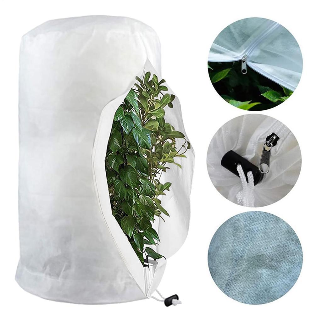 Heavy Winter Protection Plant Cover Winter Cover Anti-frost Zipper And Drawstring Cold Protection Non-woven Plant Frost Blanket