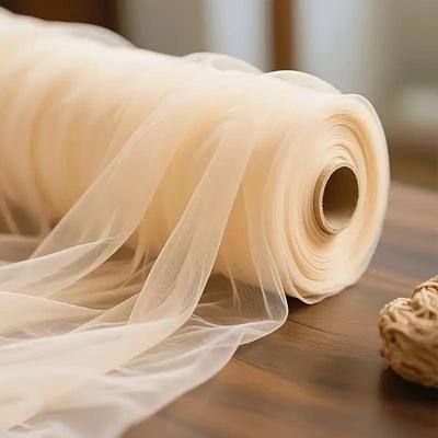 Tüllstoff DIY Deko Hochzeitsaccessoire XMS Party Event Transparenter Netzstoff Elegantes Material Tischläufer Stuhlschleifen Hintergrund