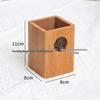 In Stock Wooden Kung Fu Pen Holder - Chinese Style Tea Caddy, Knife Holder, Makeup Brush & Office Desk Organizer