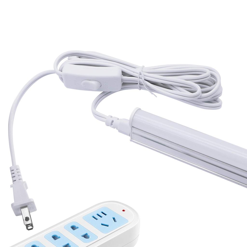 SinLoon T5 T8 LED Wire Connector Power Cord LED Tube Power Extension Cord with Switch for US LED LED T5 T8 Light Tube Integrated LED Lighting Fixture