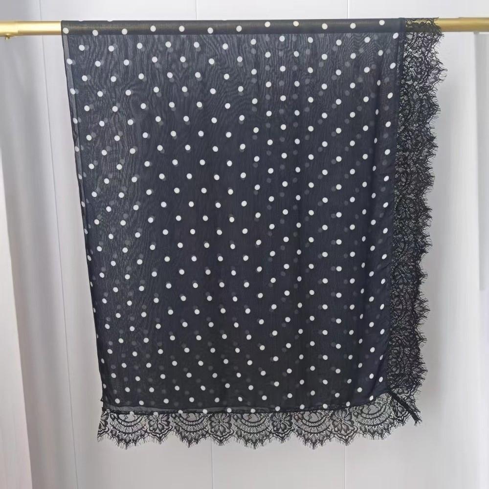 Modal Turban Head Scarf Polka Dot Print Long Turban Scarf Fashion Muslim Hijab Scarf Women Ramadan