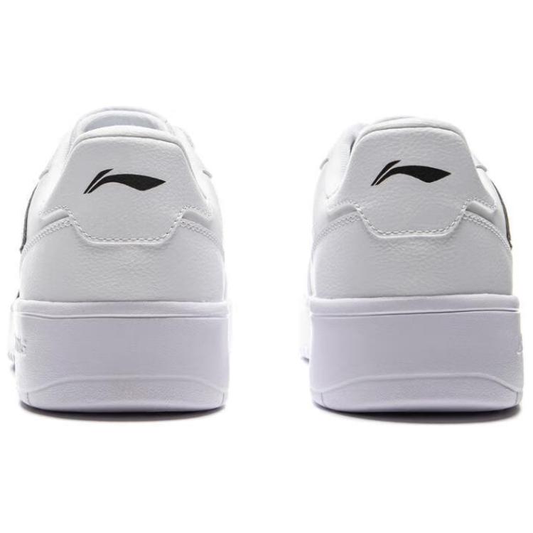 Li Ning Lightweight Trendy Comfortable Versatile Slip Resistant Durable Low Top Skate Shoes Men Sneakers White Black AGCU571-1