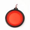 Portable Plastic Pet Bowl with Keychain 350ML Foldable Folding Bowl Dog Water Bowl Outdoor