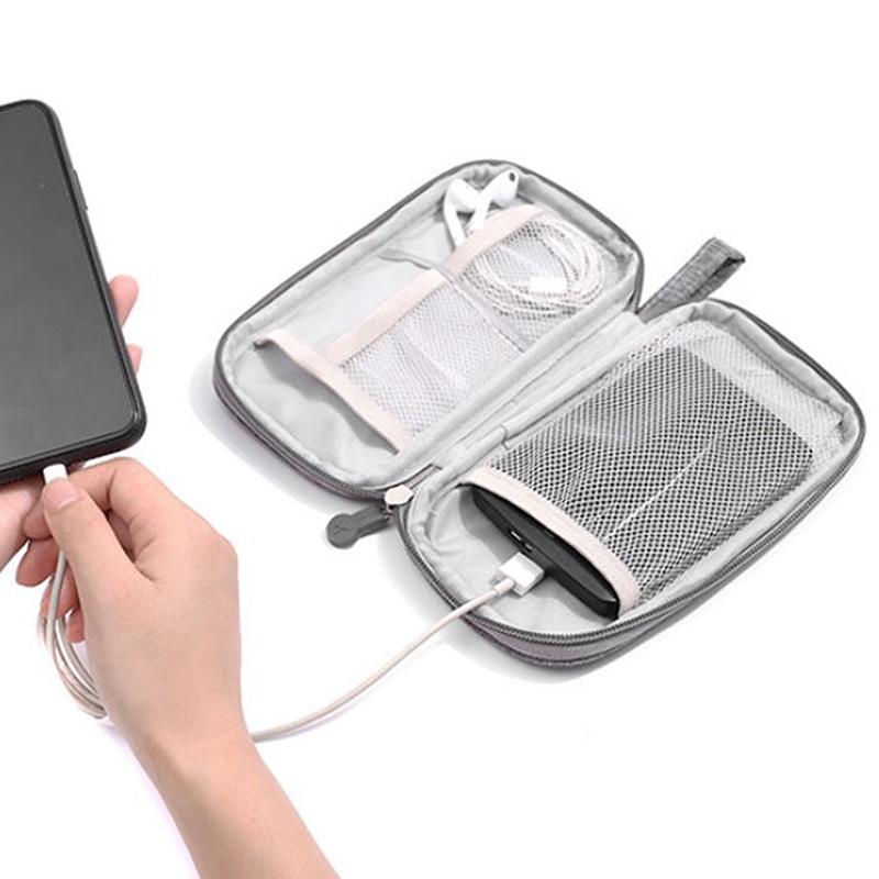 1Pc Portable Cable Organizer Storage Bag For Power Bank Digital Cable Case Earphone Earphone Holder Case Headset Charging Box