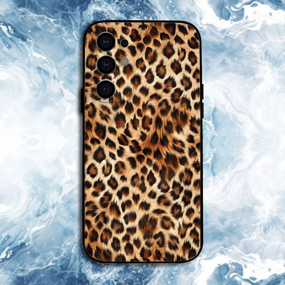 Leopard Print Pattern Phone Case For Samsung S25,S24,S23,S22,S21,S20,Plus,Fe,Lite,Others Black Cover