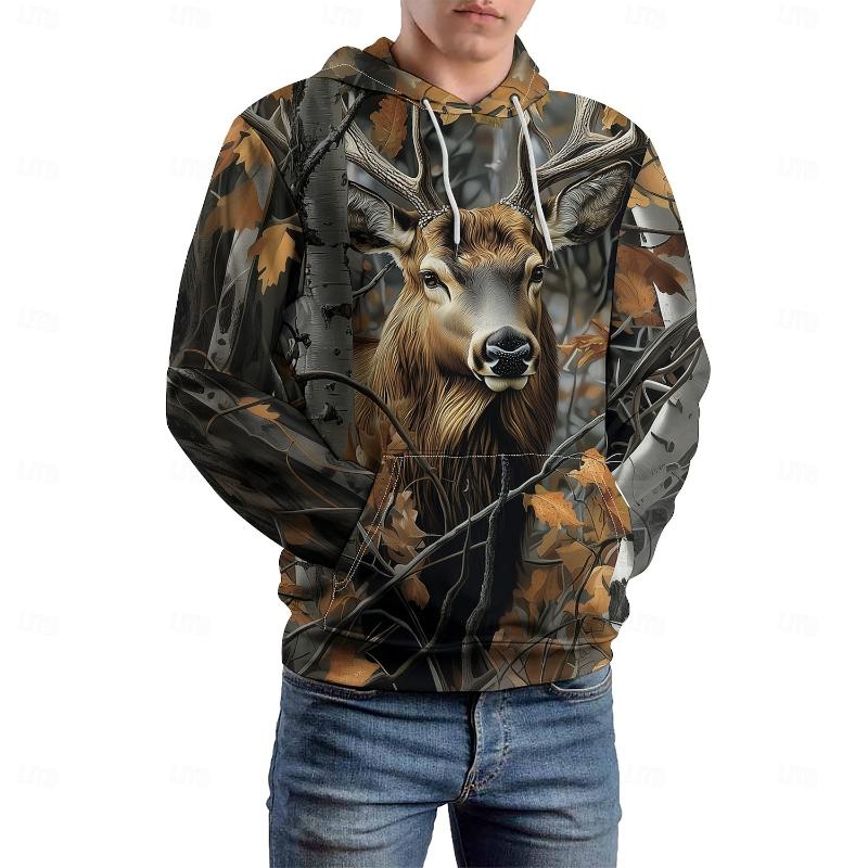 Men's Wildlife Hoodie Hoodies Sweatshirt Fashion Daily Casual Long Sleeve Hooded
