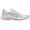 New Asics NETBURNER BALLISTIC FF 4 Shock Absorbers Low Top Training Shoes Women's White Gold 1052A083-102