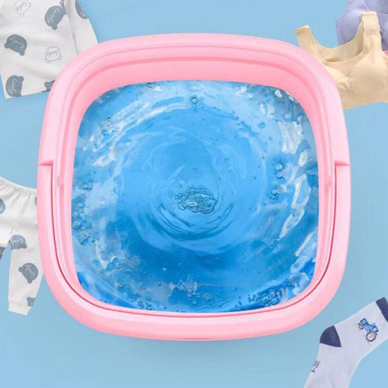 New Mini Folding Washing Machine Wash Fruits Electric Touch Button Household Portable Washer Foldable Barrel Type for Travel