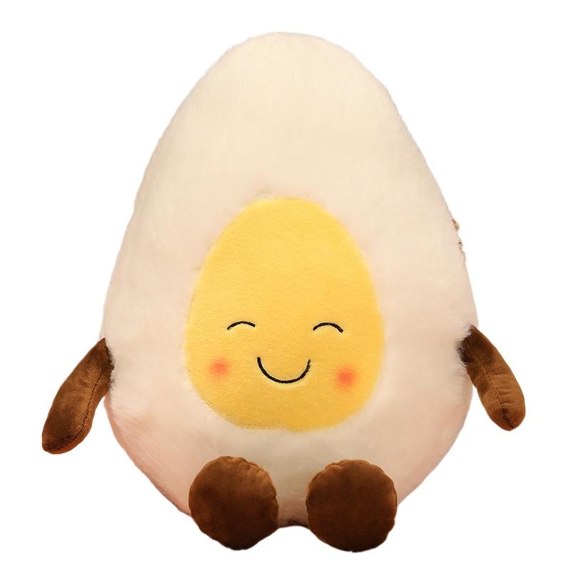 New Winter Plush Toy Doll, Cute Boiled Egg Doll, Plush Healing Poached Egg Doll, Skin-friendly Pillow Ornament 38CM