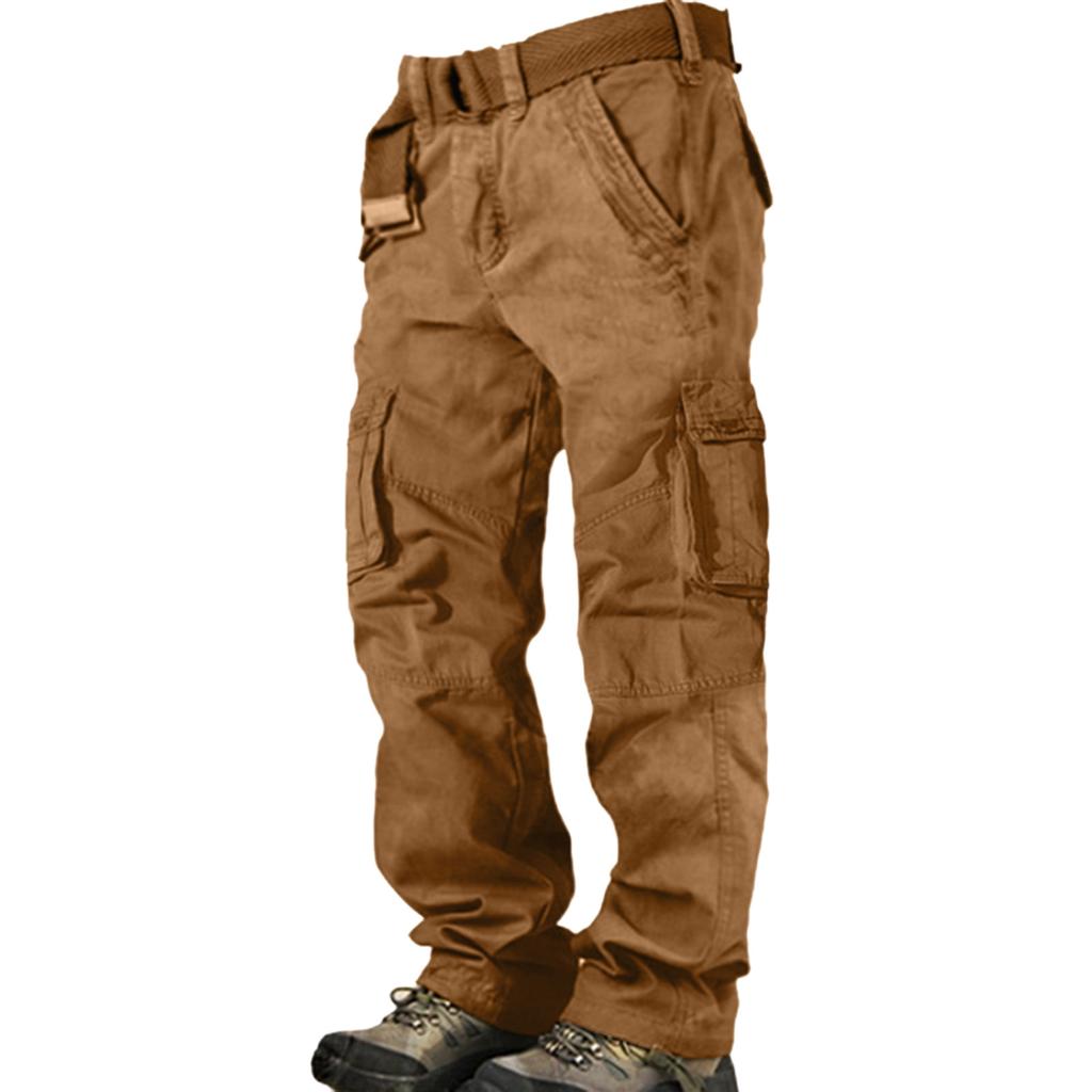 Men's Color Multi-Pocket Work Pants Men's Casual Fashion Work Pants