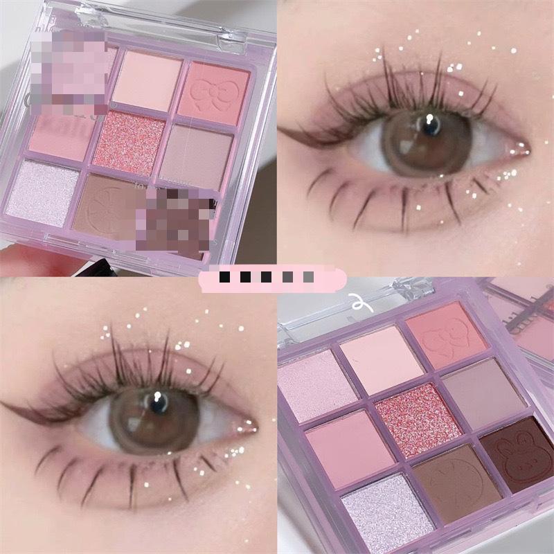 9 Colors Glitter Eyeshadow Palette Eyeshadow Primer Waterproof Nude Eye Pigment Matte Shimmer Matte Eye Shadow Powder Makeup Kit