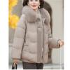 Zimowa kurtka puchowa, styl narodowy, jesienno-zimowa kurtka dla kobiet w średnim i starszym wieku, mała kurtka puchowa