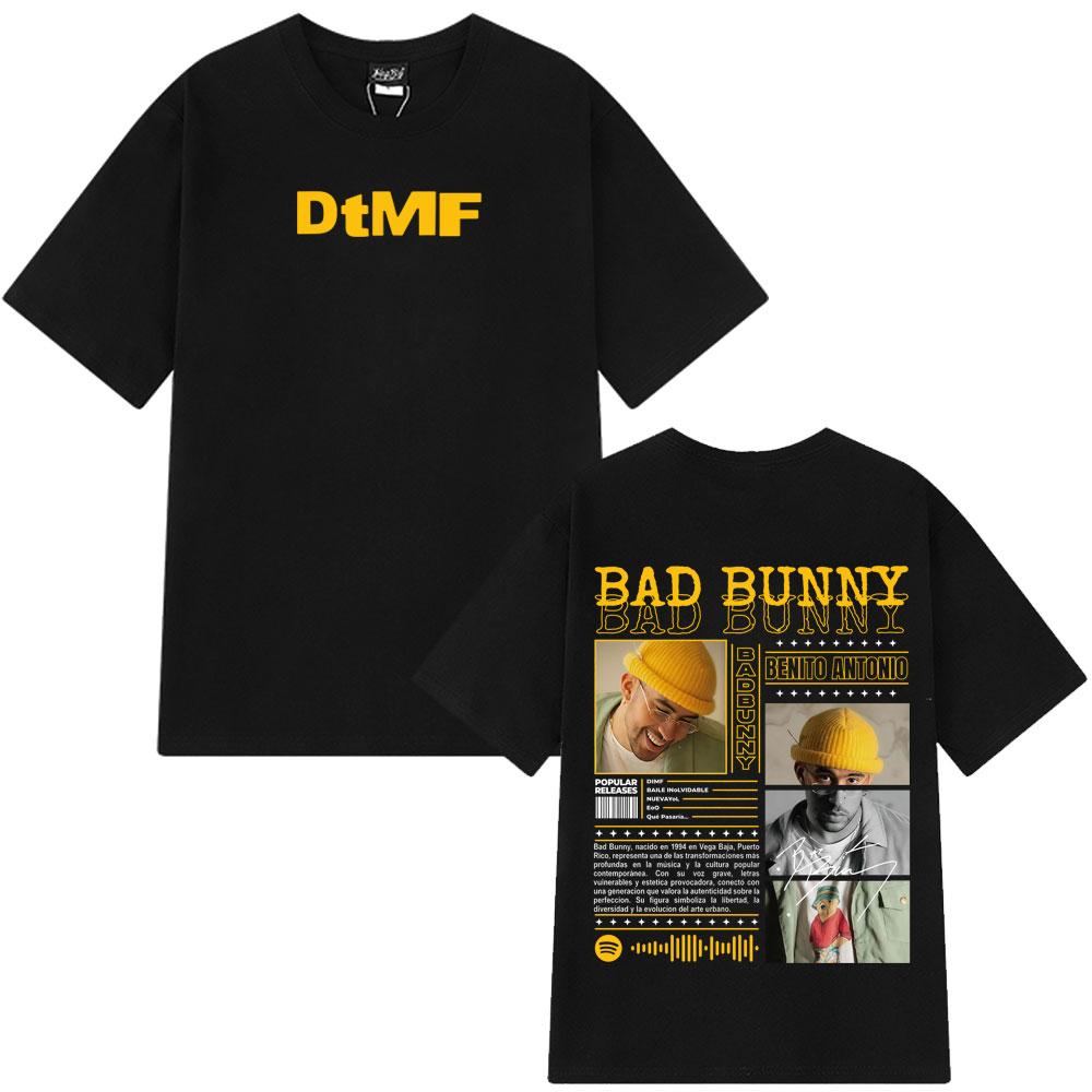 2025 Summer Rapper Bad Bunny Music Album Graphic T Shirt Men Women Harajuku Fashion 100% Pure Cotton Breathable T-shirt Y2k