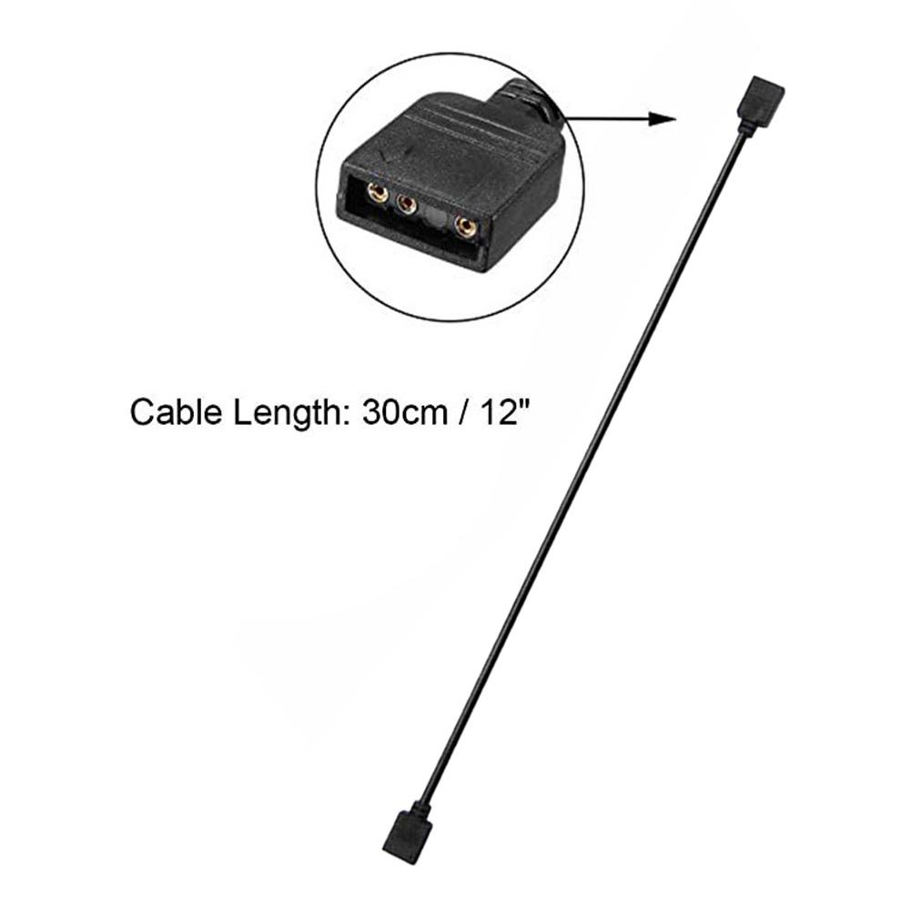 1 To 1 AURA RGB Extension Adapter Cable Computer Accessories 5V 3Pin/12V 4Pin AURA Extension Cable 30cm Adapter Cable for ASROCK