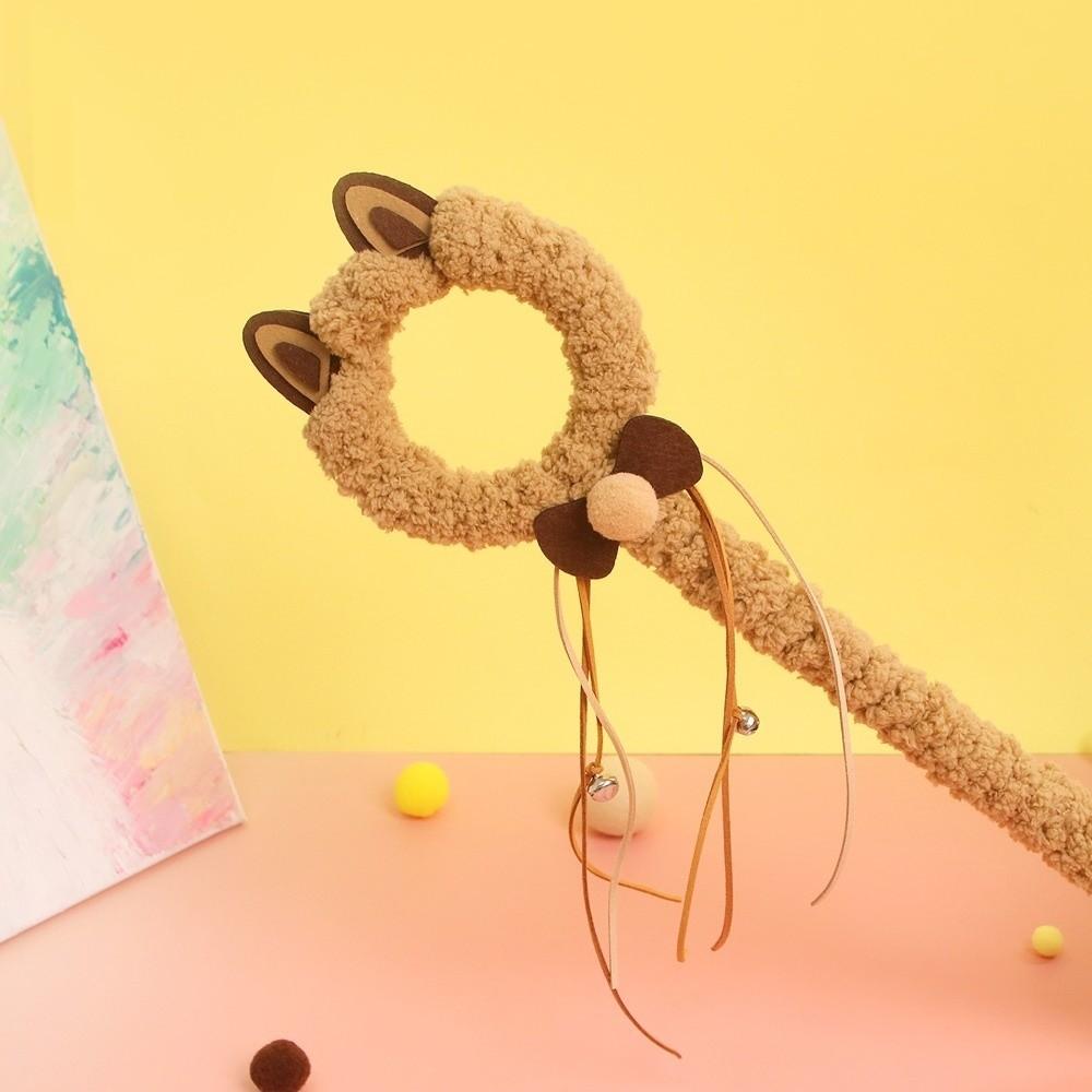 Pet Tassel Ball Cat Bow Interactive Cat Sweet Handheld Cat Stick Pet Playtime
