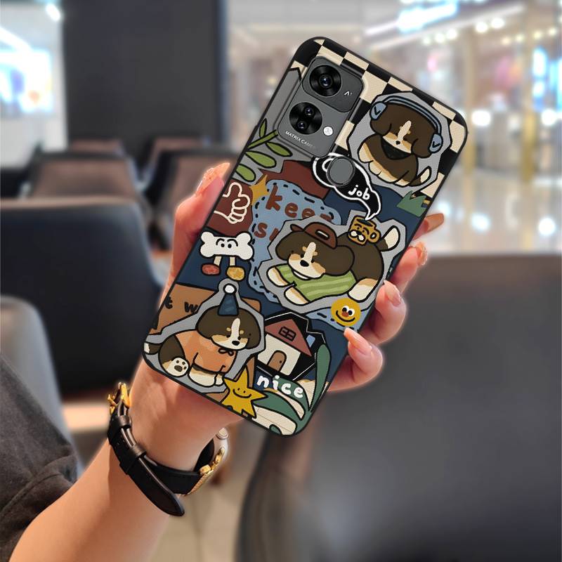Durable Waterproof Phone Case For Oukitel C33 Graffiti Cartoon Shockproof Back Cover Phone Pouch Protective TPU Animals