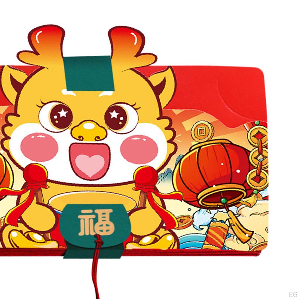 Chinese Lunar Year Red Envelopes Lucky Money of The Dragon Packets for