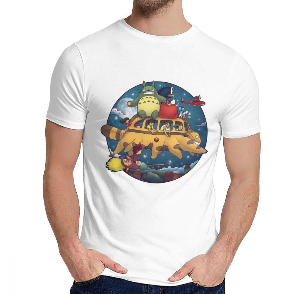 Boy Tee Shirt Hayao Miyazaki Spirited Away My Neighbor Totoro Bus Great Casual Man S O
