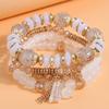 2023 New Bohemia Beaded Bracelets Set For Women Fashion Tassel Elastic Chain Bangles Ladies Trendy Party Jewelry Premium Gifts