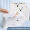 New 5/8/12 Grids A4 Document Bag Multi-Layer Waterproof File Folder Test Paper Storage Large Capacity Expanding Folder Students