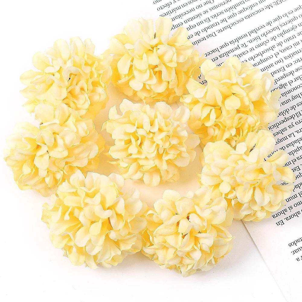 10/20/50Pcs Silk Artificial Flowers Heads Wedding Decoration For Home Room Decor Fake Flower Wall Cake Decor Craft Accessory