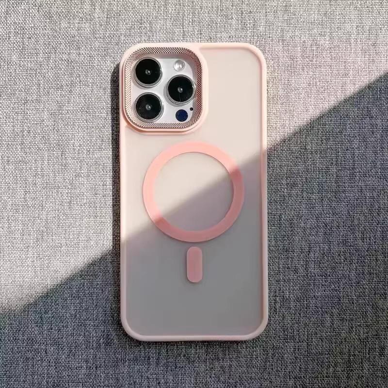 Applicable To IPhone17 Skin sensitive Magnetic Suction Mobile Phone Case Metal Pattern Lens Apple 16 ProMax Anti Fall 15 Protective Case