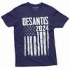 Men's DeSantis 2024 Political T-shirt Republican Party Presidencial Election Tee